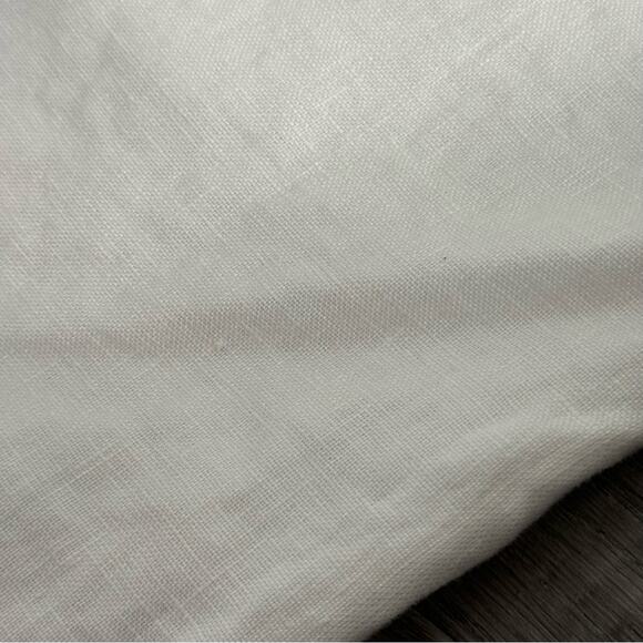 Linen Island Importer Pants White Unlined Tapped Leg Summer Minimalist - Picture 4 of 9